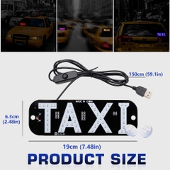 Đèn Led Chữ TAXI Thay Đổi 2 Màu, Đèn Báo Chữ TAXI Gắn Kính Lái Ô Tô