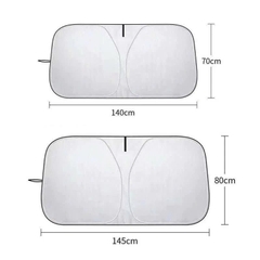 Tấm che nắng kính lái phủ bạc titan gấp gọn