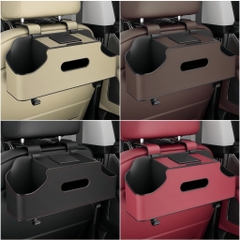 Hộp Treo Ghế Ô Tô 3in1 Đa Năng – Khay Để Cốc, Giá Đỡ Điện Thoại, Hộp Giấy & Móc Treo Cao Cấp Loại 1