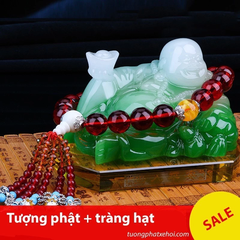 Tượng di lặc ngọc dáng nằm