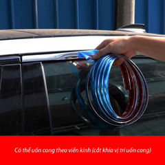 Cuộn Nẹp Viền Trang Trí Chân Kính Ô Tô Mạ Crom đủ size