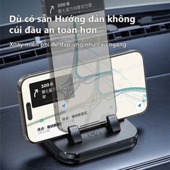 Giá đỡ điện thoại ô tô bảng điều khiển đa năng, xoay 360 độ, giá đỡ điện thoại di động có biển số