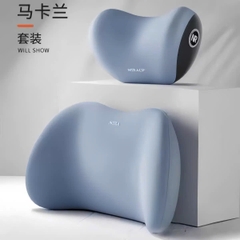 combo gối tựa đầu+tựa lưng cao su non bằng phẳng