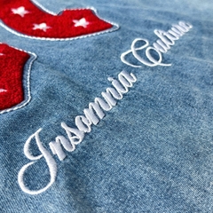 [NEW ARRIVAL] Áo Thun Boxy Denim Wash Ver2 Thêu Xù 07 INSOMNIA CULTURE - TS073