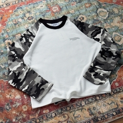 [NEW ARRIVAL] Áo Thun Tay Dài Raglan Camo Cotton Waffle Form Boxy Unisex - TS082