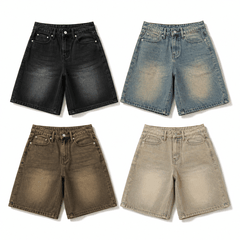 Quần Jean Wash INSOMNIA Form Lửng Ống Rộng Unisex - PS021