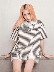 [NEW ARRIVAL] Áo Polo Boxy Stripes Thêu 
