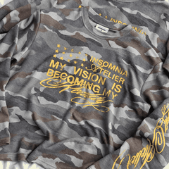 [NEW ARRIVAL] Áo Thun Tay Dài Camo Cotton Waffle Form Boxy Unisex - TS089