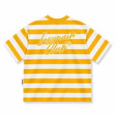 [NEW ARRIVAL] Áo Thun Sọc Thêu Đắp Chữ INSOMNIA Form Boxy Unisex - TS059