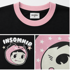 [NEW ARRIVAL] Áo Thun Boxy Phối Cổ Lucky Girl INSOMNIA CLUB 250Gsm Cotton - TS068
