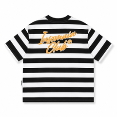 [NEW ARRIVAL] Áo Thun Sọc Thêu Đắp Chữ INSOMNIA Form Boxy Unisex - TS059