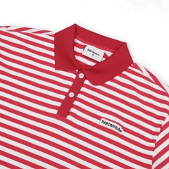 Áo Polo Boxy Stripes INSOMNIA Cotton Đính Tag Da - TS055