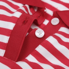 Áo Polo Boxy Stripes INSOMNIA Cotton Đính Tag Da - TS055