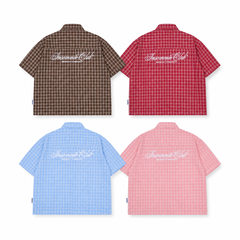 Áo Sơ Mi Caro Thêu Form Boxy Nam Nữ Unisex INSOMNIA - TS056
