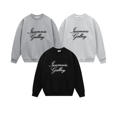[NEW ARRIVAL] Áo Nỉ Bông Sweater Thêu INSOMNIA Gallery Form Boxy Unisex - HD016