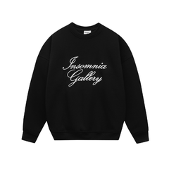[NEW ARRIVAL] Áo Nỉ Bông Sweater Thêu INSOMNIA Gallery Form Boxy Unisex - HD016