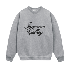 [NEW ARRIVAL] Áo Nỉ Bông Sweater Thêu INSOMNIA Gallery Form Boxy Unisex - HD016