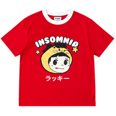 [NEW ARRIVAL] Áo Thun Boxy Phối Cổ Lucky Girl INSOMNIA CLUB 250Gsm Cotton - TS068