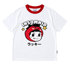 [NEW ARRIVAL] Áo Thun Boxy Phối Cổ Lucky Girl INSOMNIA CLUB 250Gsm Cotton - TS068