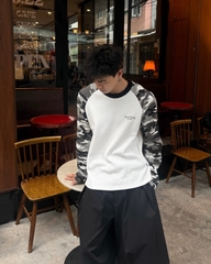 [NEW ARRIVAL] Áo Thun Tay Dài Raglan Camo Cotton Waffle Form Boxy Unisex - TS082