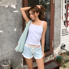 [NEW ARRIVAL] Quần Short Nữ Hoạ Tiết Chấm Bi Thêu 