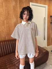 [NEW ARRIVAL] Áo Polo Boxy Stripes Thêu 