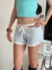 [NEW ARRIVAL] Quần Short Nữ Hoạ Tiết Chấm Bi Thêu 