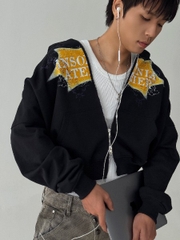 [NEW ARRIVAL]  Áo Khoác Hoodie Zip Nỉ Cua 420GSM In INSOMNIA Khóa Kéo Kim Loại Form Boxy Cánh Dơi Unisex - HD018