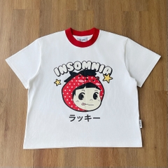 [NEW ARRIVAL] Áo Thun Boxy Phối Cổ Lucky Girl INSOMNIA CLUB 250Gsm Cotton - TS068