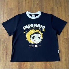 [NEW ARRIVAL] Áo Thun Boxy Phối Cổ Lucky Girl INSOMNIA CLUB 250Gsm Cotton - TS068