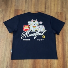 [NEW ARRIVAL] Áo Thun Boxy In Phồng Lucky Cat Manifest INSOMNIA CLUB 250Gsm Cotton - TS067