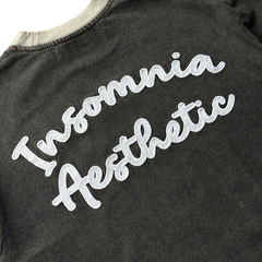 [NEW ARRIVAL] Áo Thun Boxy Denim Wash Thêu Len INSOMNIA Aesthetic - TS072