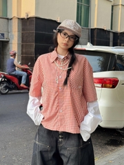 [NEW ARRIVAL] Áo Sơ Mi Caro Thêu Form Boxy Nam Nữ Unisex Thêu Viền INSOMNIA - TS074