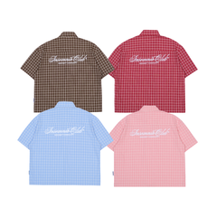 Áo Sơ Mi Caro Thêu Form Boxy Nam Nữ Unisex INSOMNIA - TS056