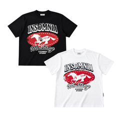 [NEW ARRIVAL] Áo Thun Boxy Mustang Edition Họa Tiết INSOMNIA Đính Cườm Thủ Công 250Gsm Cotton - TS062