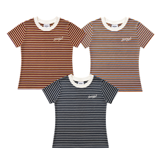 [NEW ARRIVAL] Áo Thun Baby Tee Cotton Sọc Thêu Logo INSOMNIA  - TS081