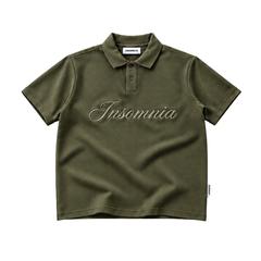 [NEW ARRIVAL] Áo Polo Cotton Waffle Basic Form Boxy Thêu Logo INSOMNIA - TS087