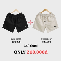 Combo 2 Quần Short Kaki INSOMNIA Unisex Form Ngắn Trên Gối - CB002