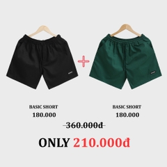 Combo 2 Quần Short Kaki INSOMNIA Unisex Form Ngắn Trên Gối - CB002