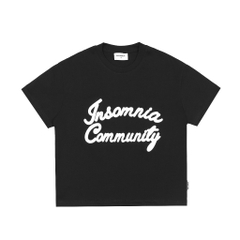 Áo Thun Boxy 280GSM Thêu Len INSOMNIA Community Unisex - TS041
