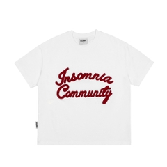 Áo Thun Boxy 280GSM Thêu Len INSOMNIA Community Unisex - TS041