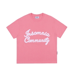 Áo Thun Boxy 280GSM Thêu Len INSOMNIA Community Unisex - TS041