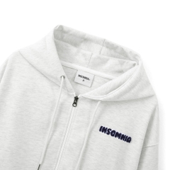Áo Hoodie Zip 2 Da Thêu Xù Care & Love INSOMNIA Form Boxy - HD010