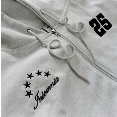 Áo Hoodie Zip 2 Da Form Boxy INSOMNIA Thêu Đắp Chữ Athlete - HD011