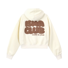 Áo Hoodie Zip 2 Da Thêu Xù Care & Love INSOMNIA Form Boxy - HD010