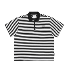 Áo Polo Boxy Stripes INSOMNIA Cotton Đính Tag Da - TS055