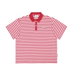 Áo Polo Boxy Stripes INSOMNIA Cotton Đính Tag Da - TS055