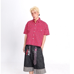 Áo Sơ Mi Caro Thêu Form Boxy Nam Nữ Unisex INSOMNIA - TS056