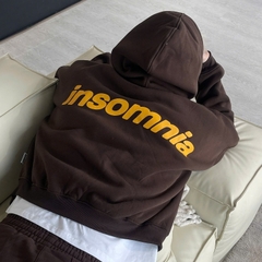 [NEW ARRIVAL] Áo Khoác Nỉ Bông Hoodie Zip INSOMNIA Form Boxy Cánh Dơi - HD015