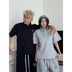 [NEW ARRIVAL] Áo Polo Boxy Nỉ 2 Da Thêu INSOMNIA CLUB Chống Nhăn, Không Xù Lông - TS063